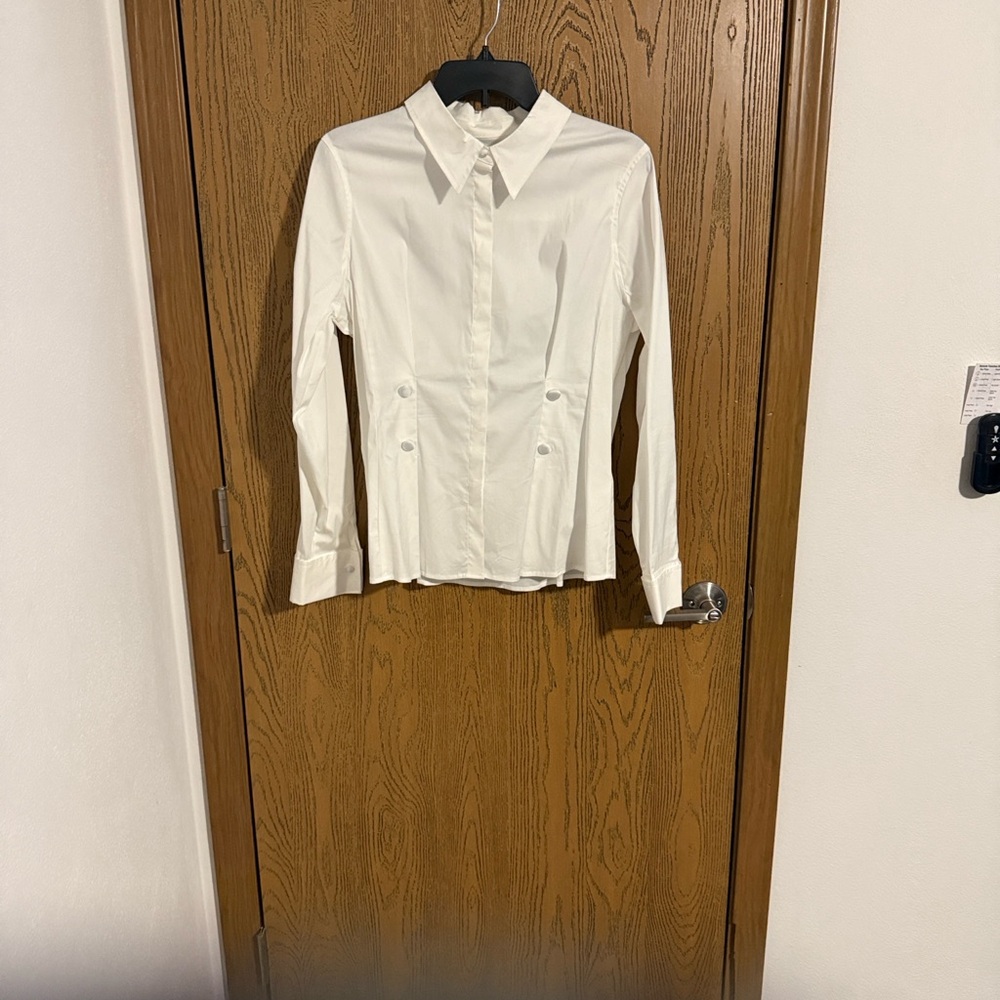 White House Black Market White Blouse